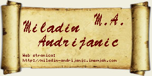 Miladin Andrijanić vizit kartica